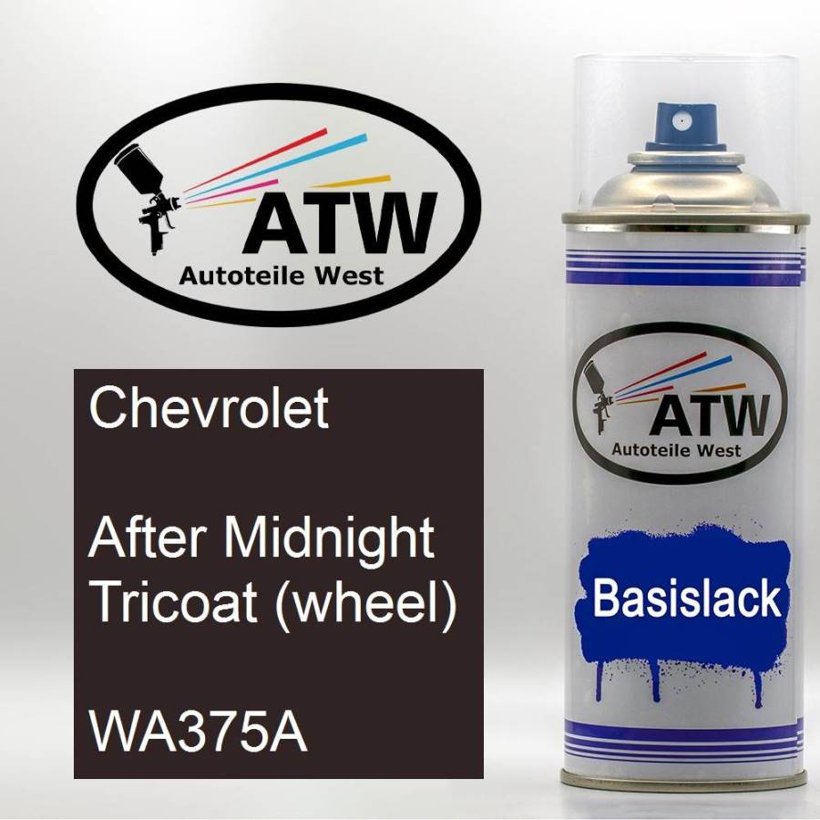 Chevrolet, After Midnight Tricoat (wheel), WA375A: 400ml Sprühdose, von ATW Autoteile West.